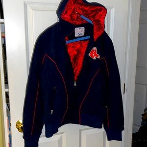 Vintage! Men’s Boston Red Sox Logo Gull Zip Quilted Lining Jacket. Size XL